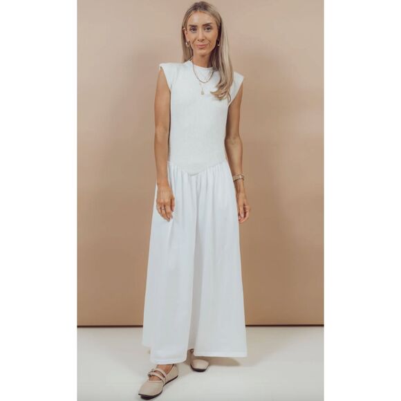 Shop Stevie Cottagecore Two Tone Midi Dress Size Medium - Picture 1 of 10